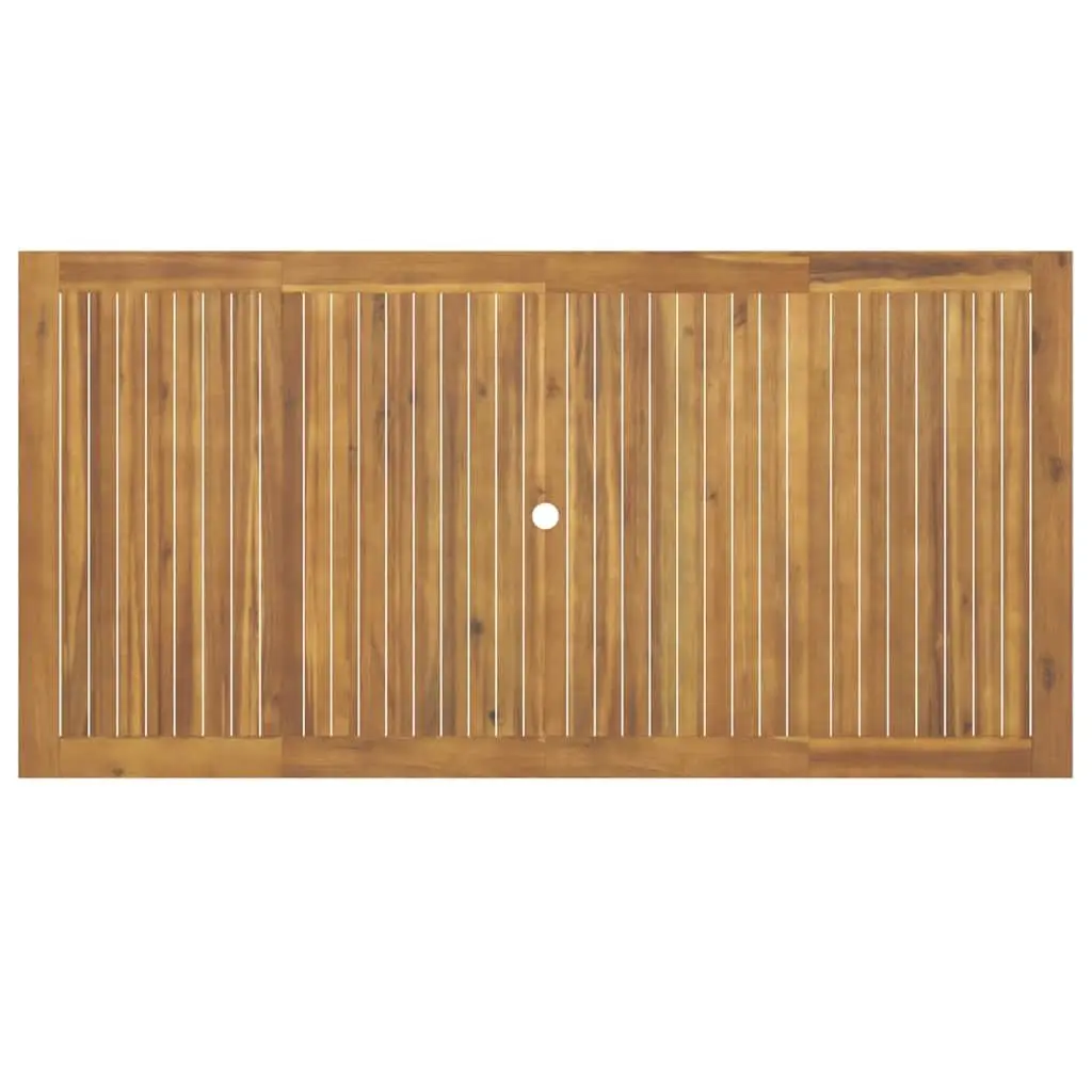 Outdoor Dining Set 7 Piece Solid Acacia Wood Durable Brown Color