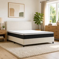 Bonnell Spring Mattress Medium Firm Support Bedroom Sleeping 183x203cm White