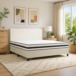 Queen Size Bonnell Spring Mattress 183x203 cm for Enhanced Living
