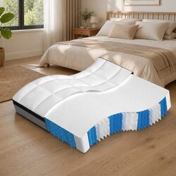 Pocket Spring Mattress King Size Medium Plus 183x203 cm White Bedroom Sleep