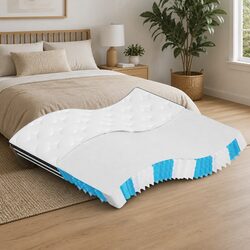 Pocket Spring Mattress King Size 183x203cm Medium Firmness 7 Zones Support