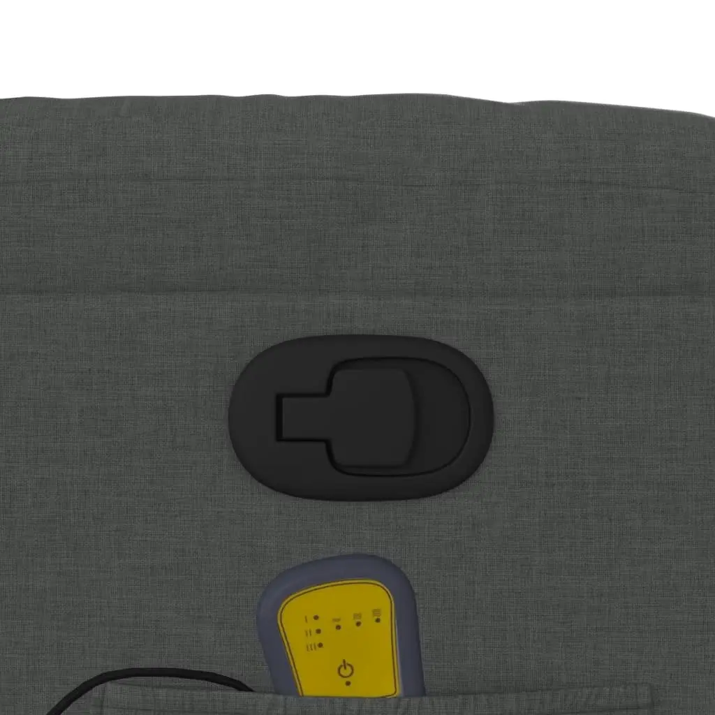 Massage Recliner Chair Grey Fabric Manual Reclining with 6 Massage Points and Vibration Massage Programs