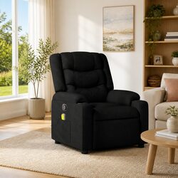 Stylish Black Fabric Massage Recliner for Your Living Room
