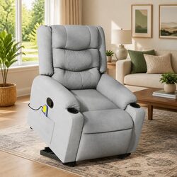Elevate Your Relaxation with the Grey Massage Recliner Chair