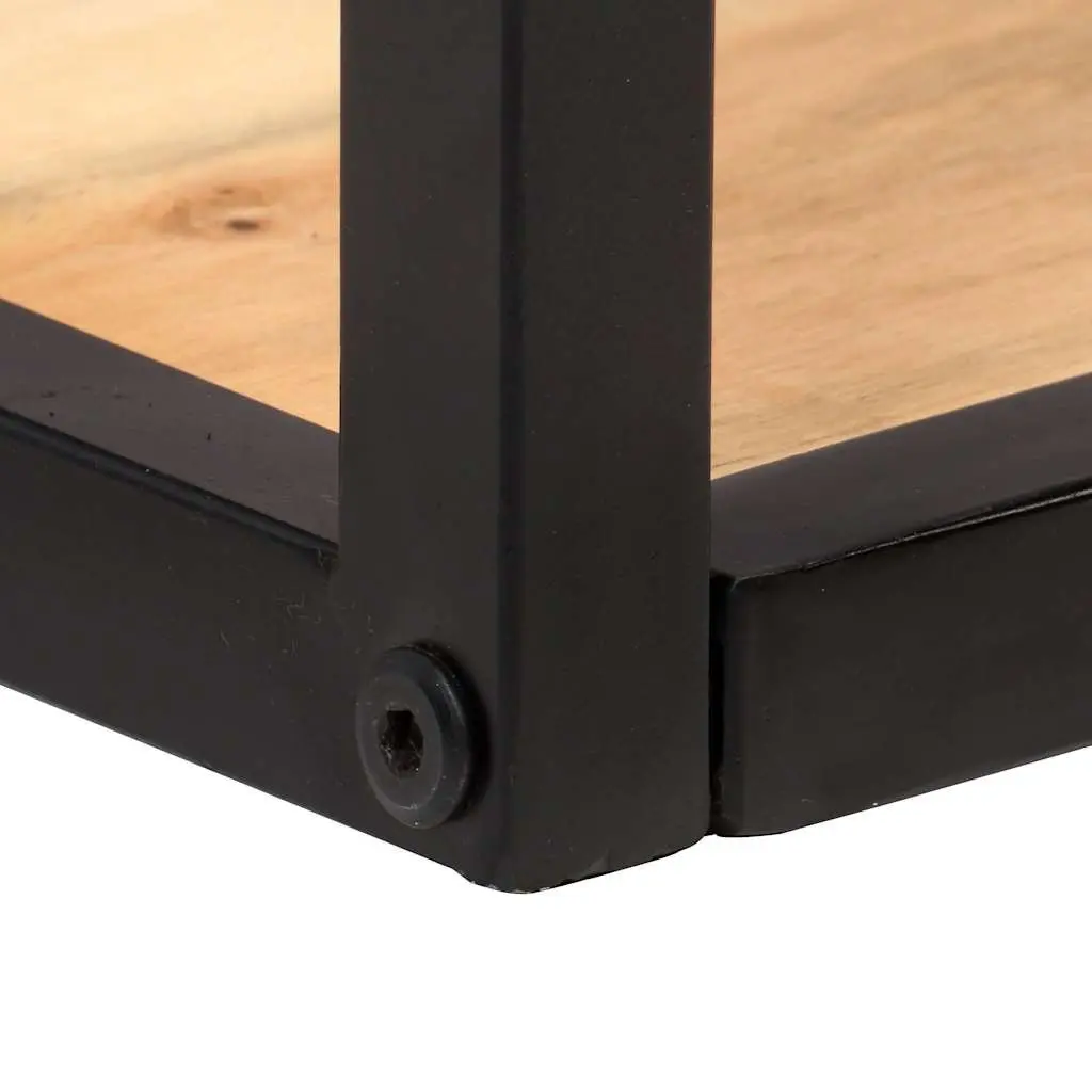 Wall Shelves 80 cm Industrial Style Solid Wood Floating Shelf Storage Rack 2 Piece