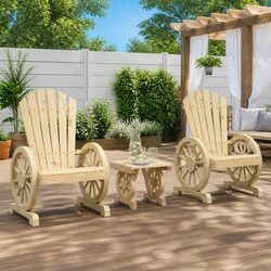 Outdoor Lounge Set: Adirondack Chairs and Coffee Table