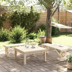 Enhance Your Patio with Solid Wood Benches - 2 Pack