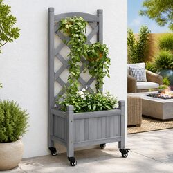 Elevate Your Outdoor Space with This Wooden Planter