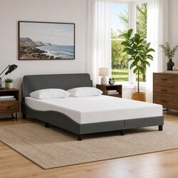 Enhance Your Bedroom with a Grey Fabric Double Bed Frame