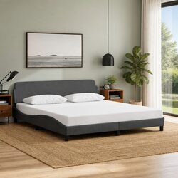 Modern Grey Fabric Queen Bed Frame for Your Bedroom