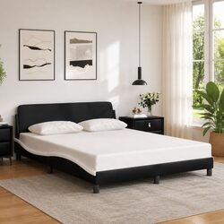 Elevate Your Bedroom with a Black Faux Leather Queen Bed Frame