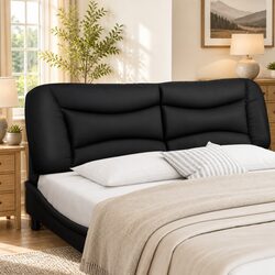 Transform Your Bedroom with This Black Faux Leather Cushion
