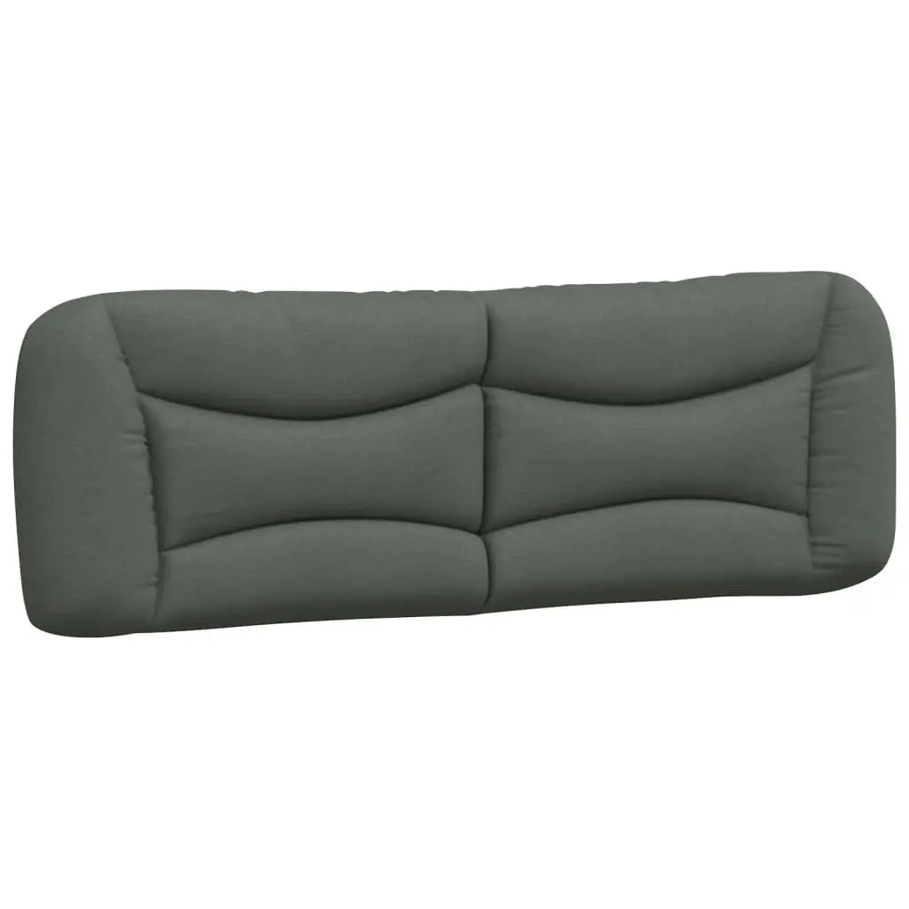 Headboard Cushion 153cm Grey Fabric Wall Mounted Bed Pillow Back Support