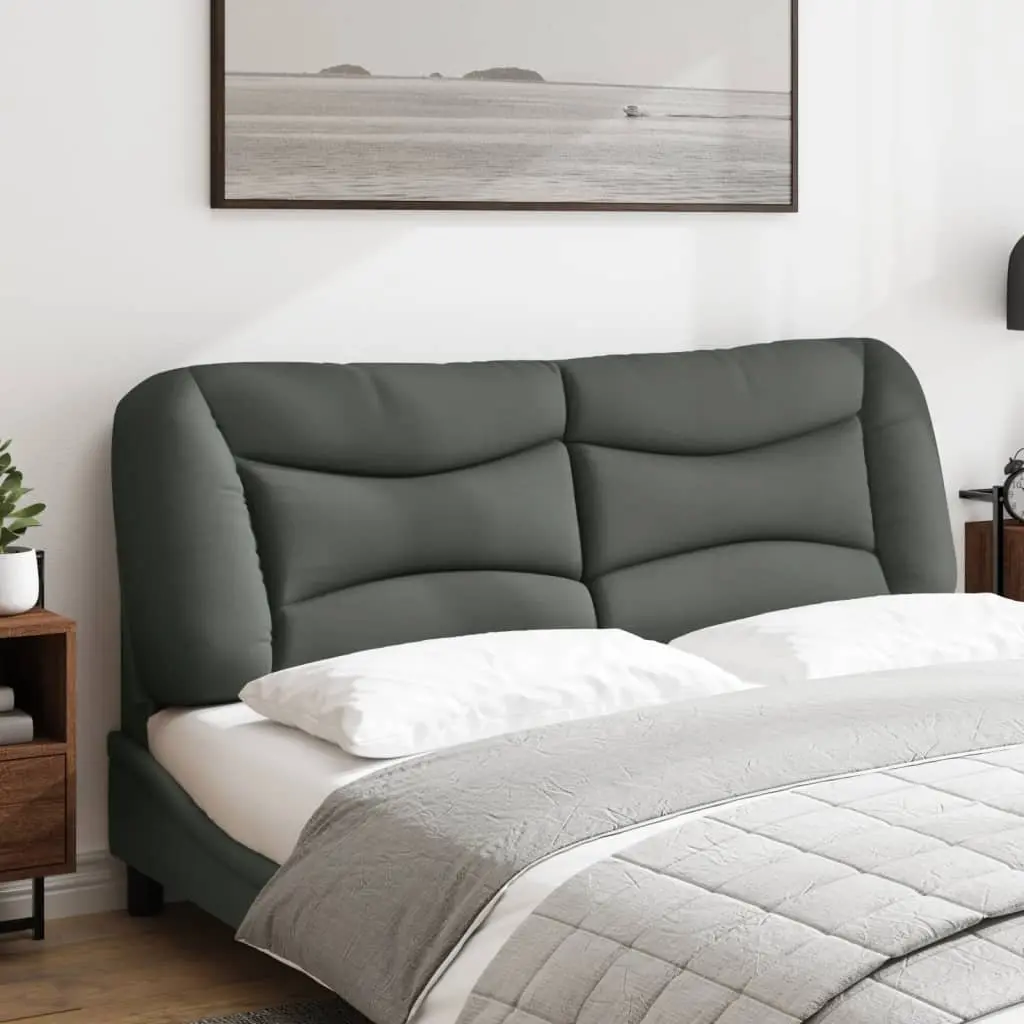 Headboard Cushion 153cm Grey Fabric Wall Mounted Bed Pillow Back Support