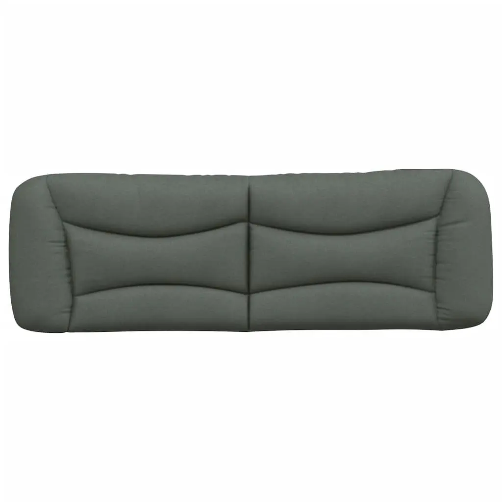 Headboard Cushion 153cm Grey Fabric Wall Mounted Bed Pillow Back Support