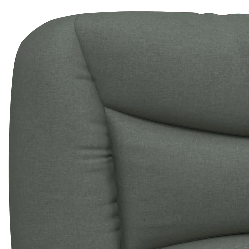 Headboard Cushion 153cm Grey Fabric Wall Mounted Bed Pillow Back Support