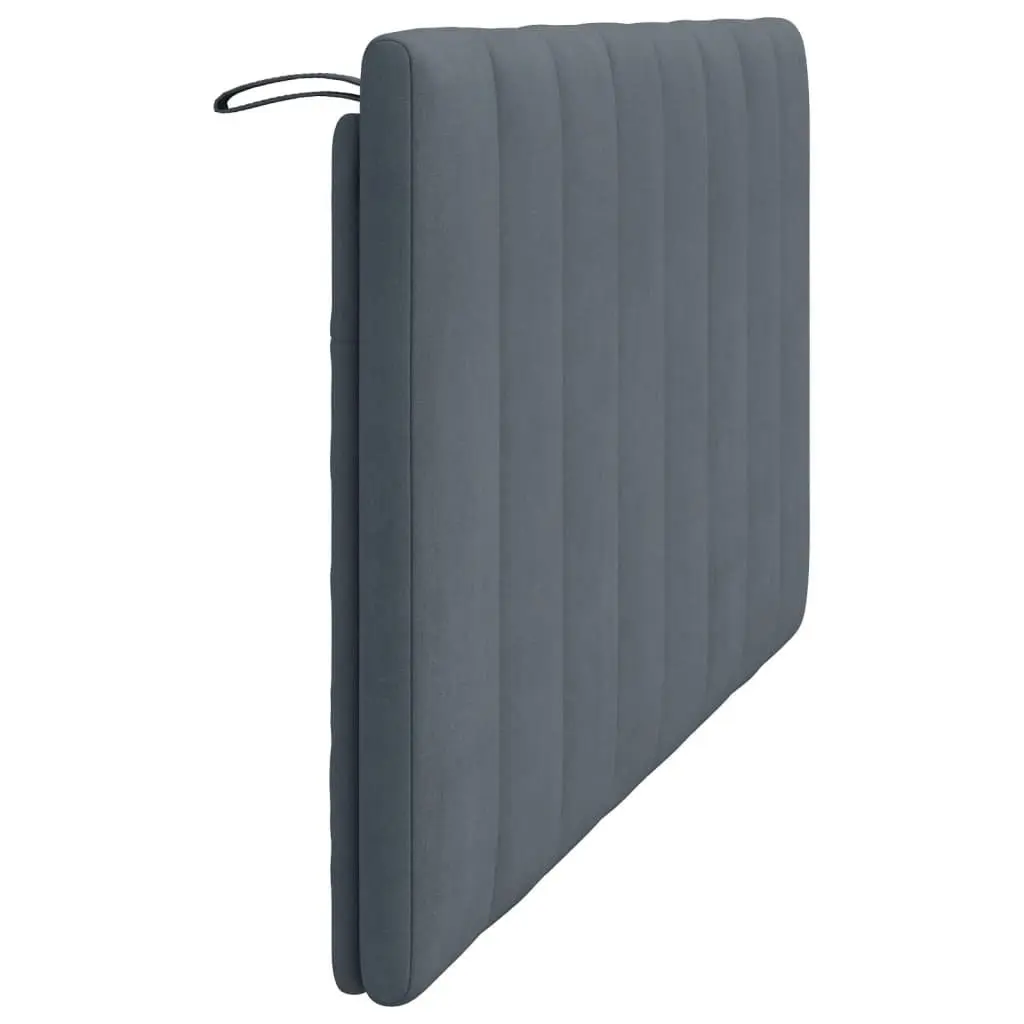 Headboard Cushion 153cm Grey Velvet Foam Filled Backrest Pillow Support