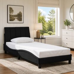 Elegant Black Velvet Bed Frame for Modern Bedrooms