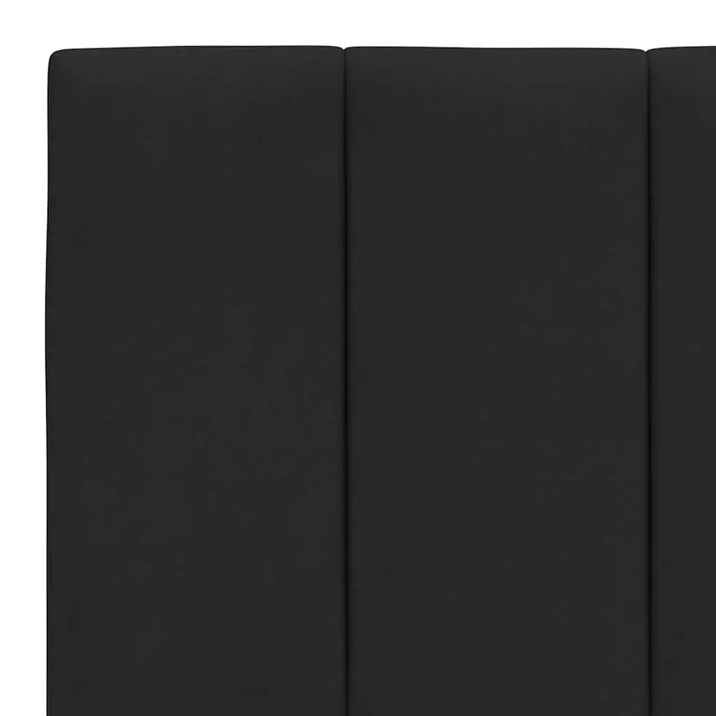 Queen Bed Frame 152x203cm Black Velvet Upholstered Foam Padded Headboard Plywood Slats