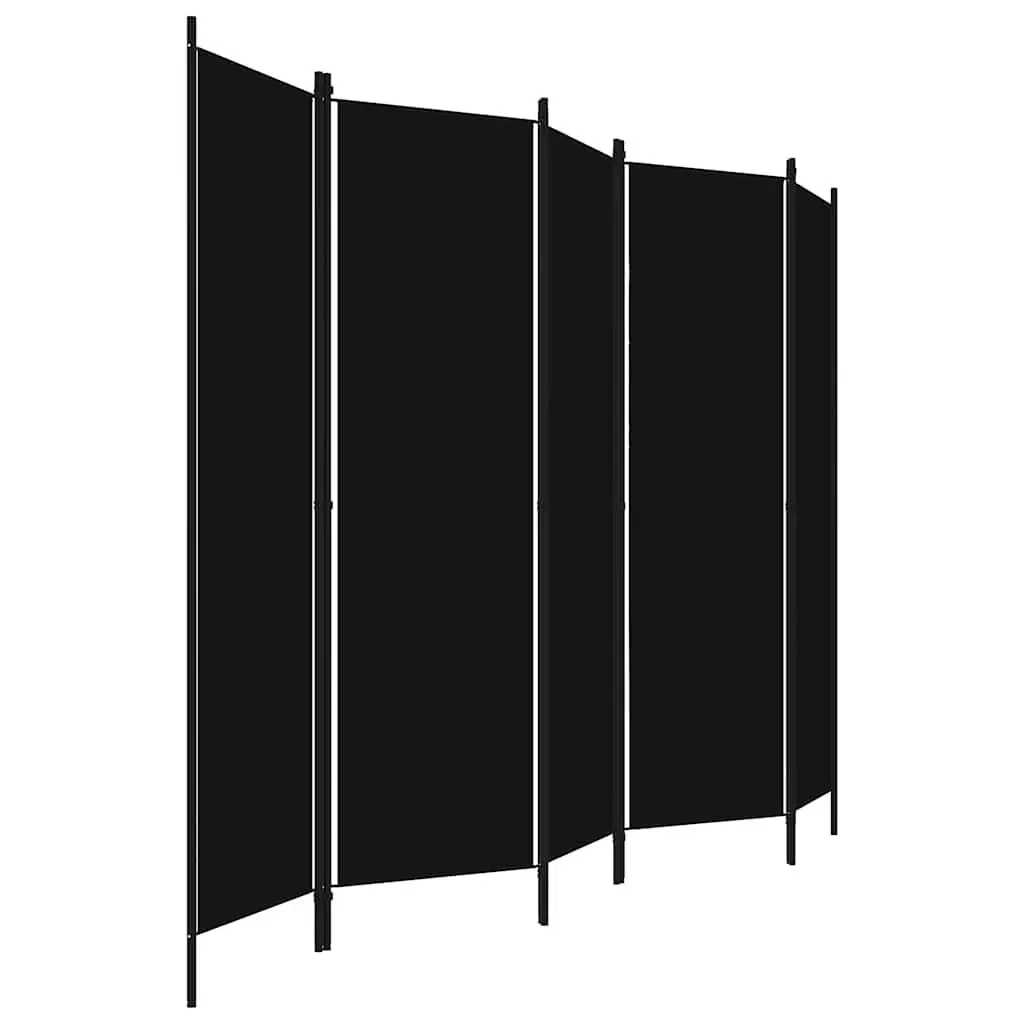 5-Panel Room Divider 250x180 cm Freestanding Folding Privacy Screen Partition