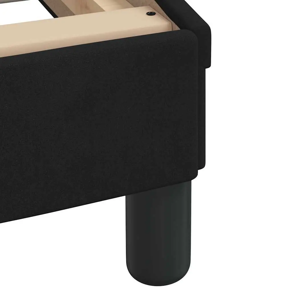 Queen Bed Frame 152x203cm Black Velvet Headboard Plywood Slats