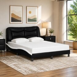 Modern Double Bed Frame with Elegant Headboard for Your Bedroom