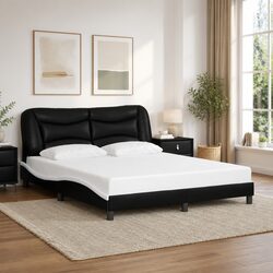 Elegant Queen Bed Frame with Padded Headboard for Your Bedroom