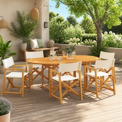 Enhance Your Outdoor Space with 6 Cream Folding Chairs