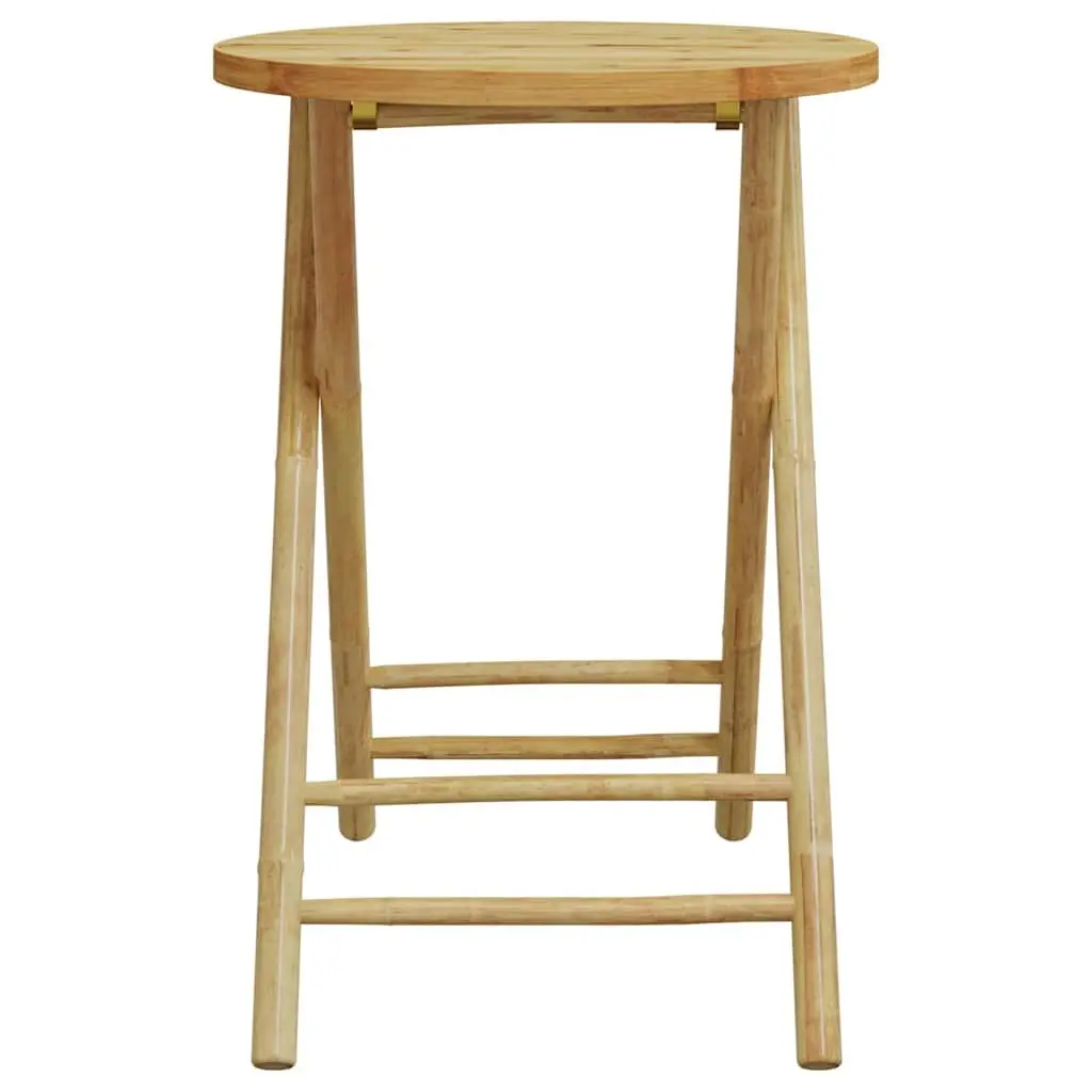 3 Piece Folding Bistro Set Bamboo Frame with Thickly Padded Cushions for Garden Patio Outdoor Use