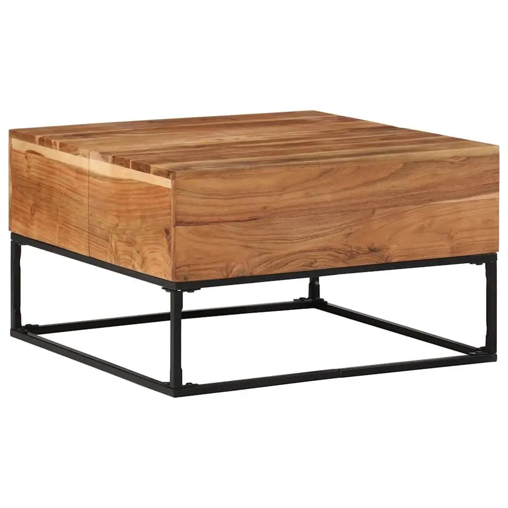 Coffee Table 68x68x41cm Solid Acacia Wood Polished Finish Brown