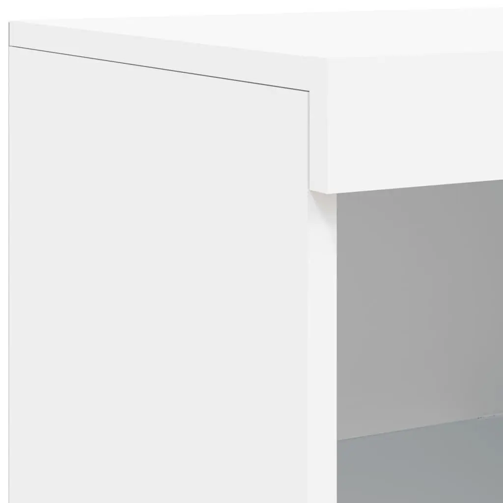 Sideboard Cabinets 3 Piece Set White with RGB LED Lights