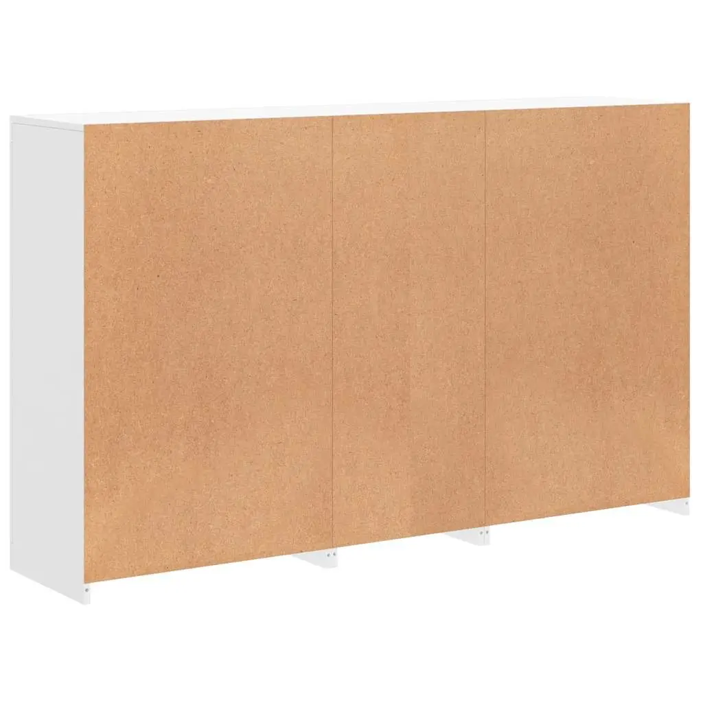 White Sideboard Cabinet 162cm RGB LED Lights Engineered Wood Storage Buffet Furniture