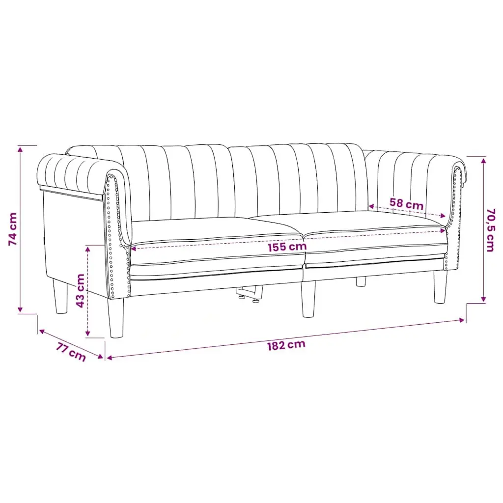 2PieceBlackVelvetSofaSetComfortableModernLivingRoomFurniture
