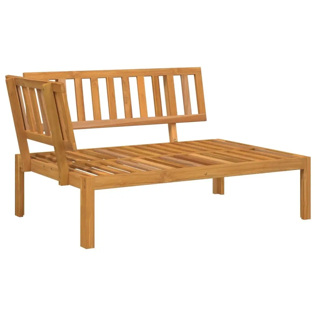 Outdoor Sectional Sofa Corner Set 2 pc Garden Pallet Furniture Solid Acacia Wood