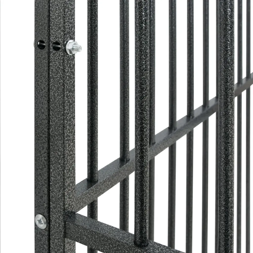Dog Playpen 20 Panels Black Galvanised Steel Heavy-Duty Pet Enclosure Exercise Pen