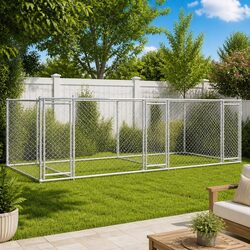 Enhance Your Space with a Grey Dog Kennel Run