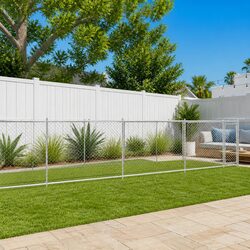 Grey Galvanised Steel Dog Cage for Outdoor Training