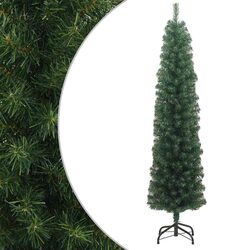 Green Slim Christmas Tree 210cm for Indoor & Outdoor Use