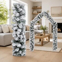 Enhance Your Space with a 10m Flocked Snow Garland