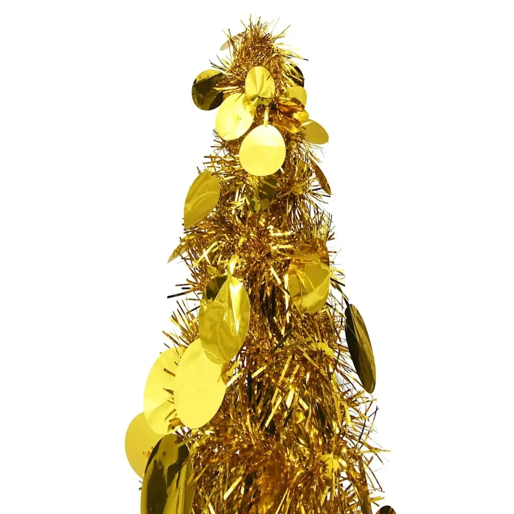 Gold Pop-Up Artificial Christmas Tree 180cm Collapsible Lightweight Holiday Decoration