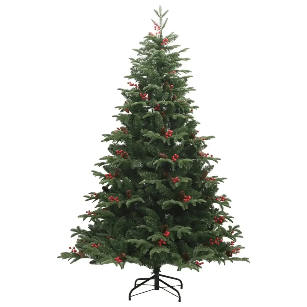 Artificial Hinged Christmas Tree 180cm 300 LEDs 8 Lighting Modes Green Holiday Home Decor