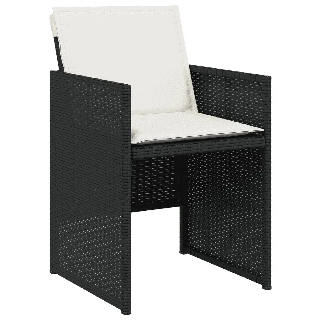 5 Piece Garden Dining Set Poly Rattan Outdoor Patio Furniture with Cushions