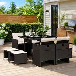 Enhance Your Outdoor Space with a 9 Piece Dining Set