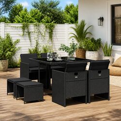 Enhance Your Outdoor Space with 9 Piece Dining Set