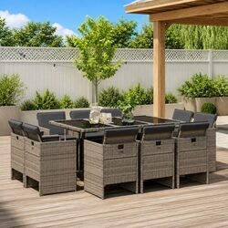 Transform Your Outdoor Space with 11-Piece Dining Set