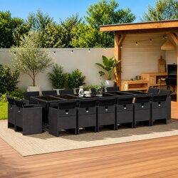 Enhance Your Outdoor Space with This 17-Piece Dining Set