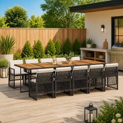 Transform Your Outdoor Space with This 11 Piece Dining Set