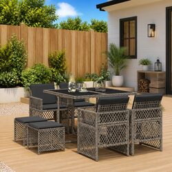 Enhance Your Outdoor Space with This 9 Piece Dining Set