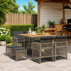 Stylish Outdoor 9 Piece Dining Set with Comfort Features