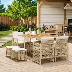 Elevate Your Outdoor Space with 9-Piece Dining Set